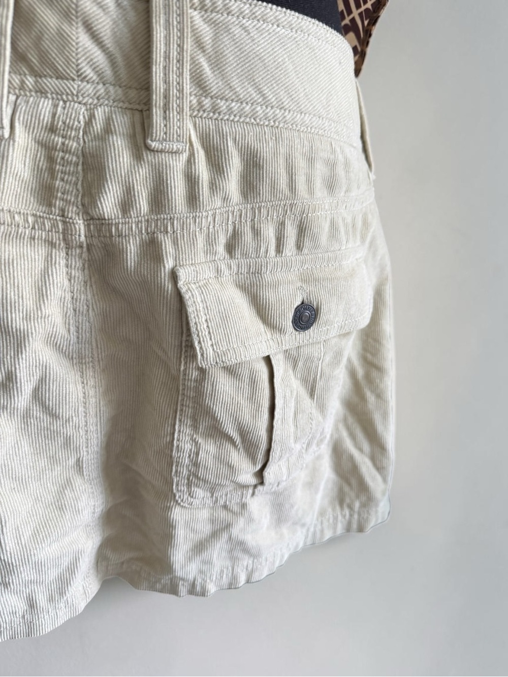 Abercrombie & Fitch Neutral Beige Corduroy Mini Skirt - Picture 10 of 15